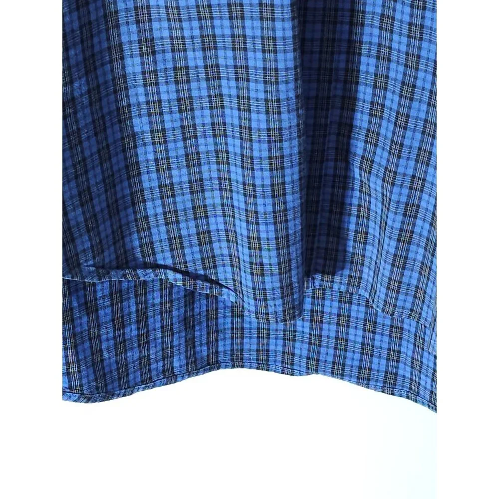 Ralph Lauren Men's Classic Fit Blue Plaid Button-Up Shirt Size Medium - Picture 5 of 11